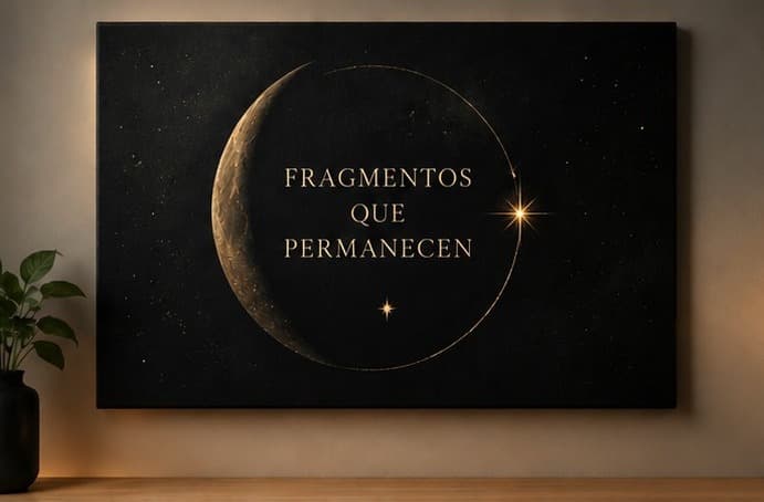 Lienzo «Fragmentos que permanecen» — dorso